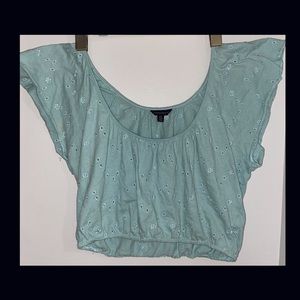 Baby blue crop top